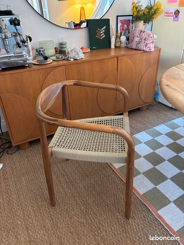 Lot de 4 chaises de salle à manger en bois de teck Visby Design (image 5)