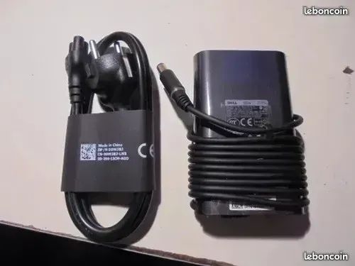 Adaptateur D'alimentation Dell 65W + Câble – Pour Ordinateur Portable – Occasion Fonctionnel