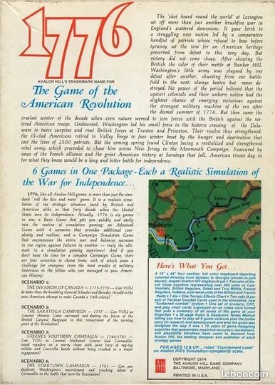 1776: The Game of the American Revolutionary War (1974) (image 3)