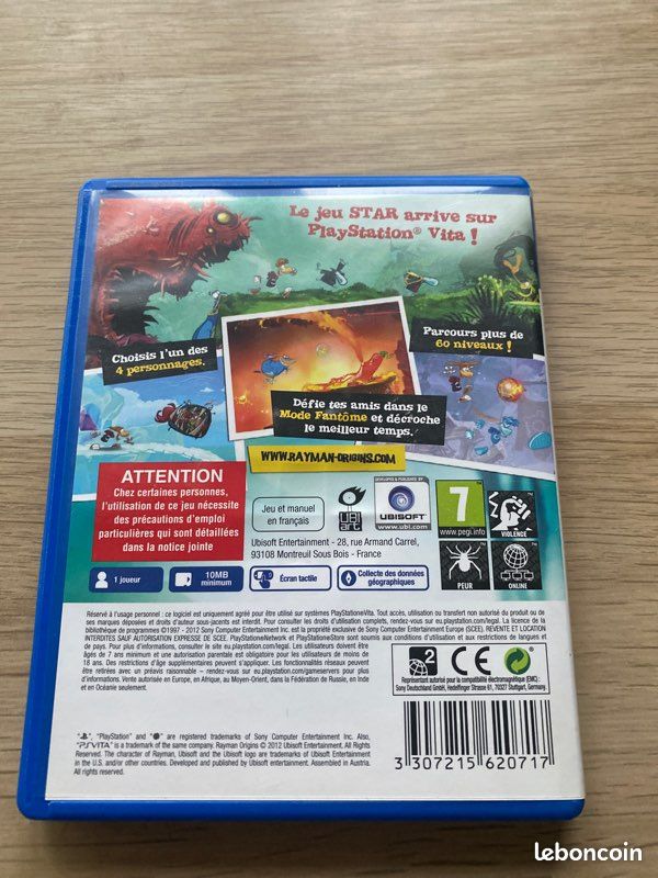 Jeu Rayman Origins - PlayStation Vita - Version PAL Européenne - Bon état