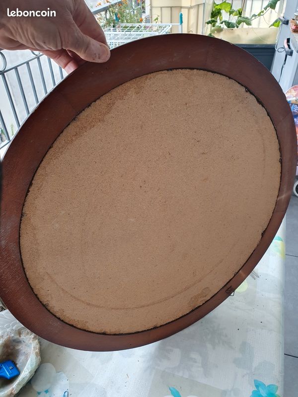Miroir rond bois (image 3)