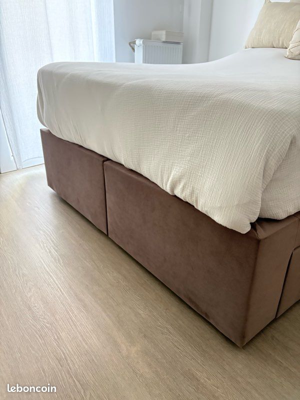 Lit / sommier taupe (image 2)