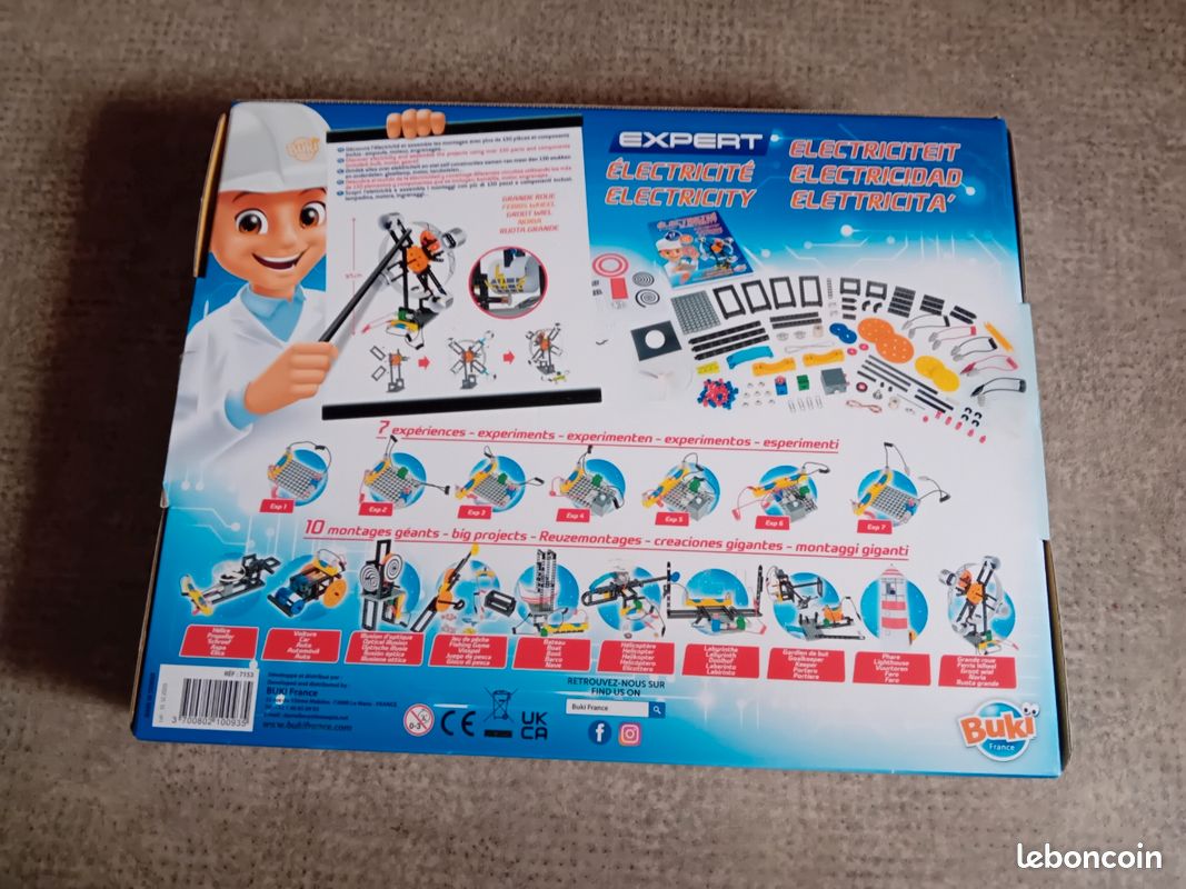 Kit Électricité Expert Buki - 130 Pièces Pour Expériences Et Montages Électriques - Dès 8 Ans