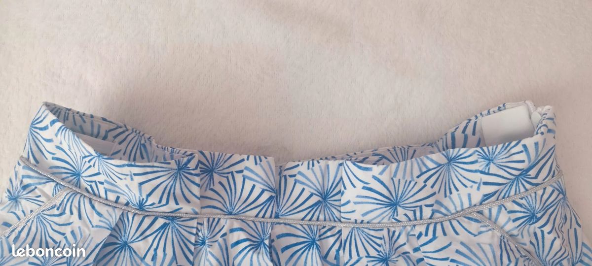 Jupe Fille Gymboree 10 Ans - Bleu Floral - 100% Coton - Neuf Avec étiquettes