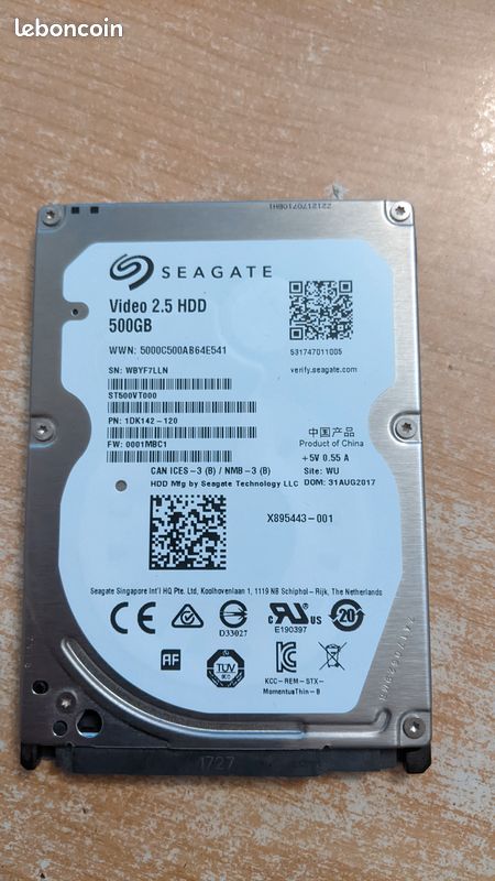 Disque Dur Interne Seagate 500Go 3.5 Pour PC De Bureau