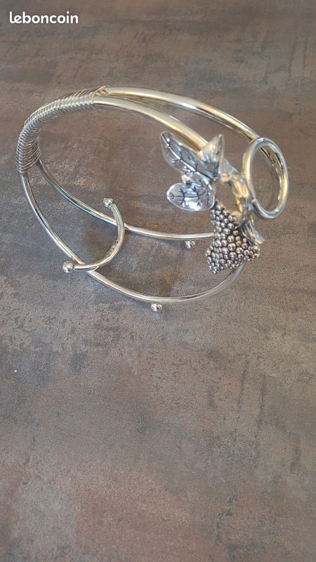 Porte bouteille NEUF argenté SILÉA "Vigne" (image 1)
