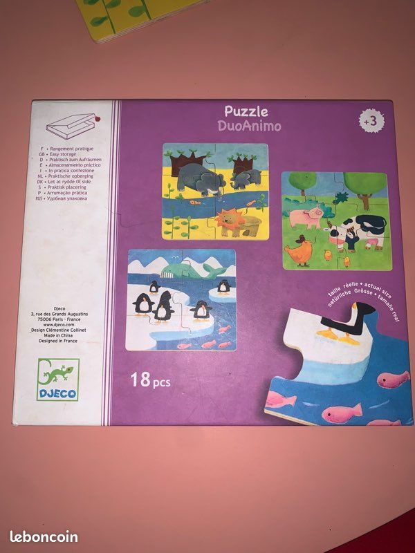 Puzzles Animaux DJECO 3puzzles de 6 pièces (image 2)