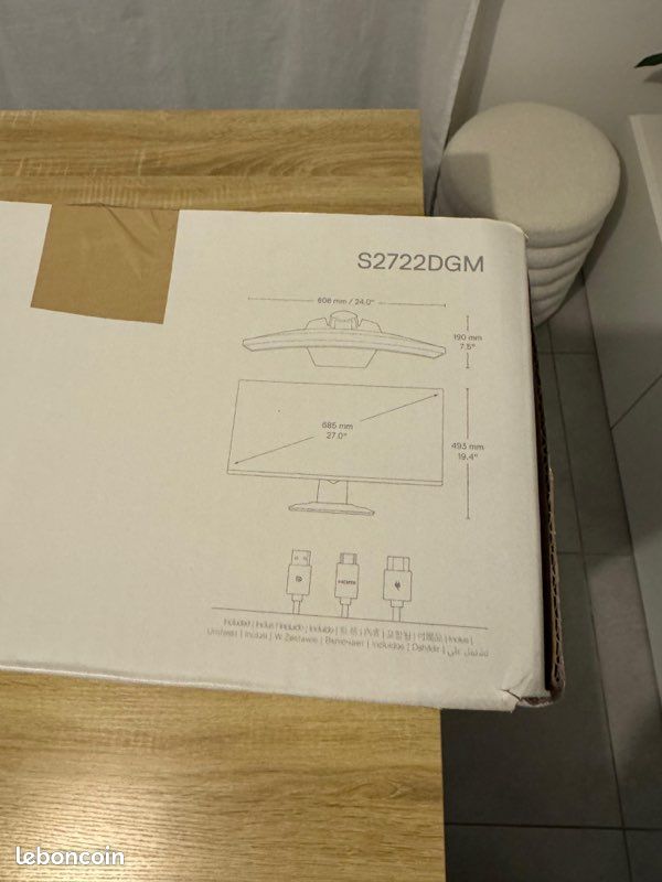 Écran Pc incurvé DELL S2722DGM (image 5)