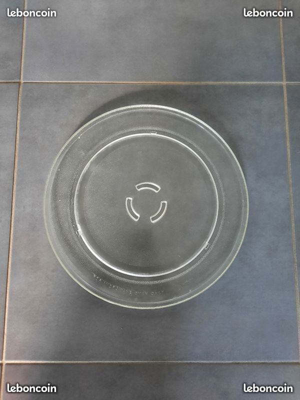 Plat En Verre 27 Cm Pour Micro-ondes Compatible Multi-Marques