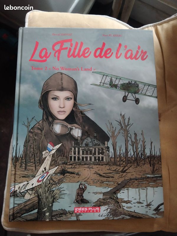 Bd La fille de l'air Tome 2 No womans' land dédicace par les auteurs Davoz et Plateau (image 1)