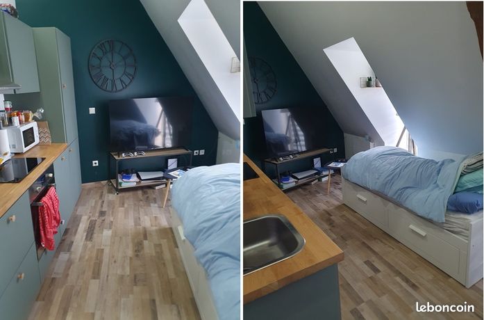 Rue des Finets – studio de 27 m2 dont 20 m² habitables, meublé et équipé