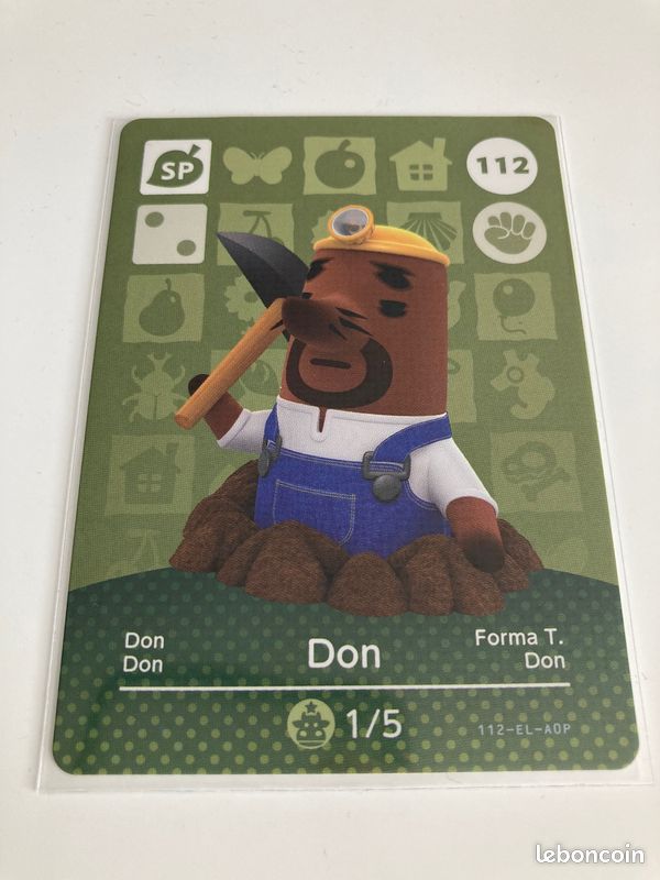 Carte amiibo animal crossing officielle 112 Don serie 2 (image 1)