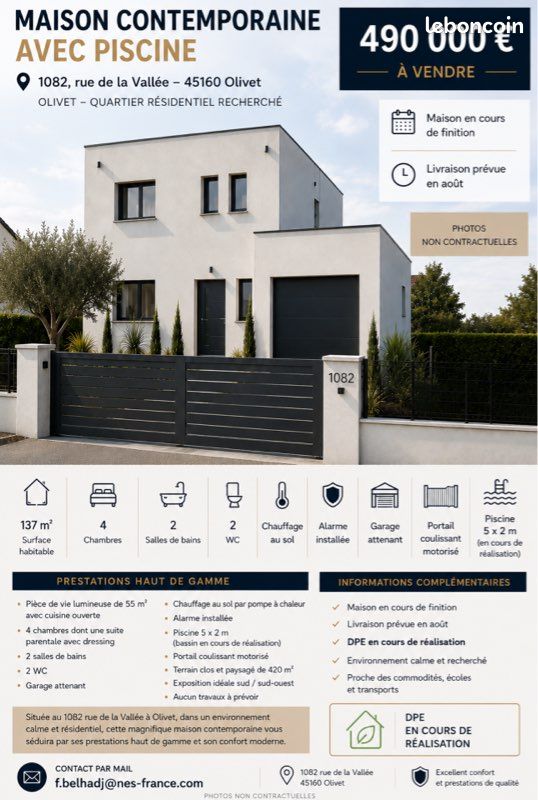 Maison 5 pièces 137 m² · à Olivet · 137 m² · 490 000 €