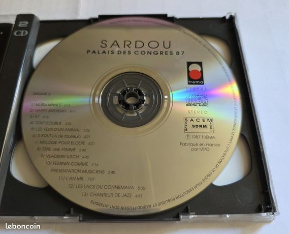 Michel Sardou – Palais Des Congrès 87 ( 2cd) - CD - Musique