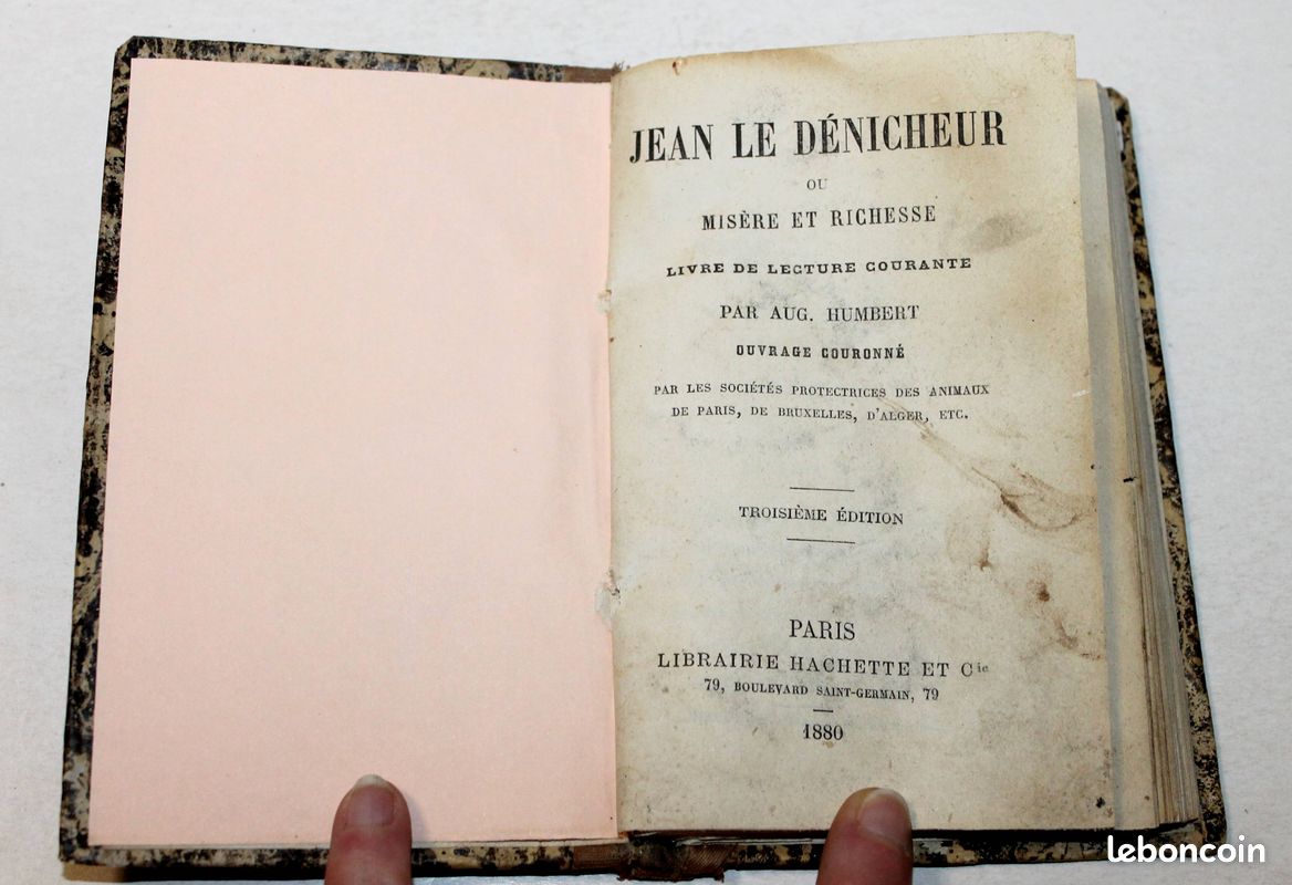 JEAN LE DENICHEUR OU MISERE ET RICHESSE par A. HUMBERT, 3e EDITION 1880 HACHETTE - LIVRE ANCIEN (image 2)