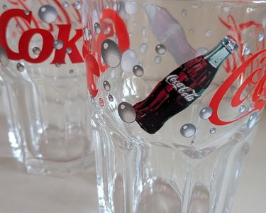 COCA COLA LOT DE 2 VERRES COLLECTOR - NOIR - McDO MC DONALD'S
