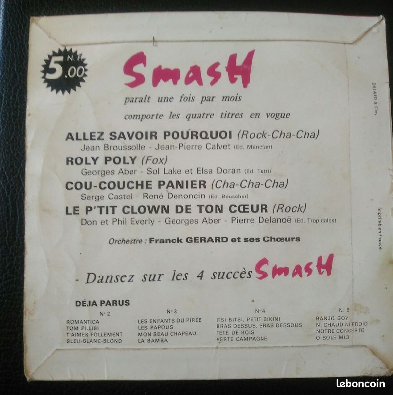 Smash 6 Vinyle 45T original (image 2)