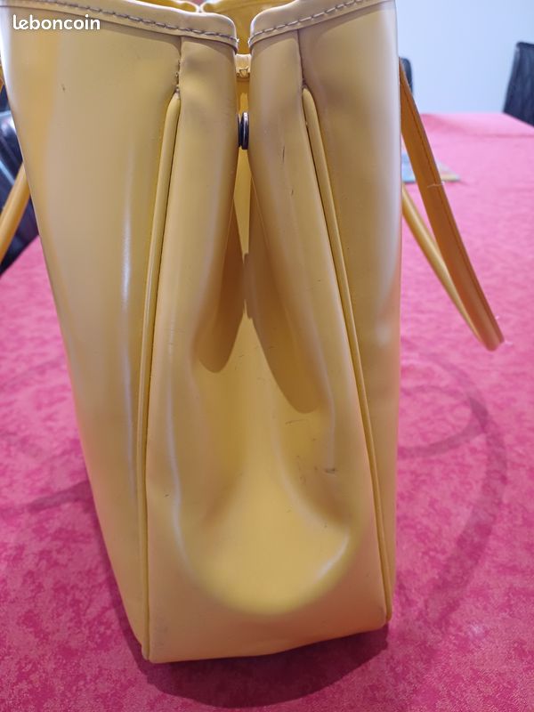 Sac à main jaune, grand sac cabas LANCOME (image 6)