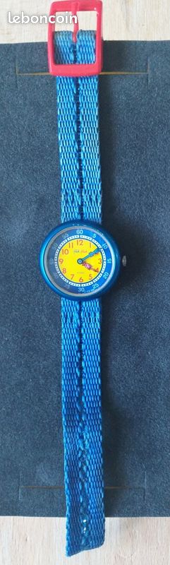 Vintage 80s - Montre collector Flik Flak (Swatch) bleue (image 2)