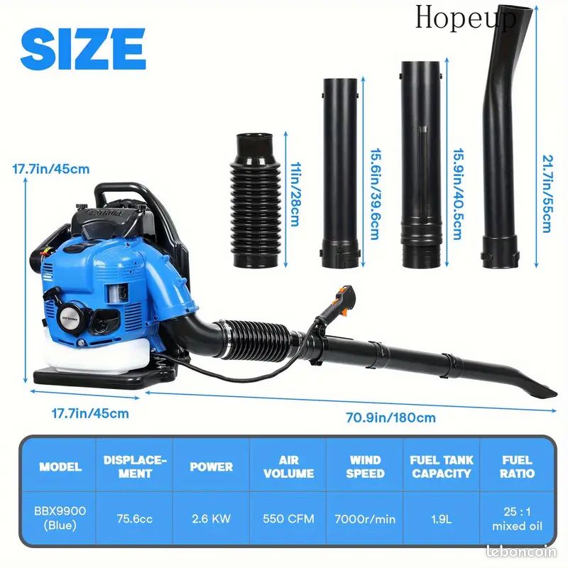 Souffleuse Portative Sans Fil Pour Souffler Les Feuilles, Neige Et