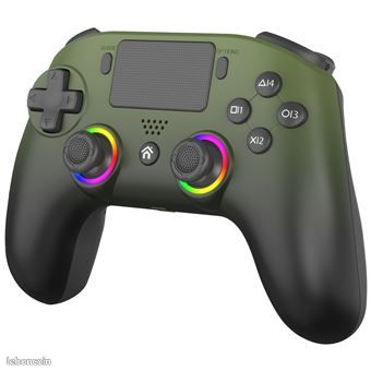 Manette sans fil Subsonic SA5716-3 Bluetooth LED Vert militaire pour PS5 Et PC (image 1)