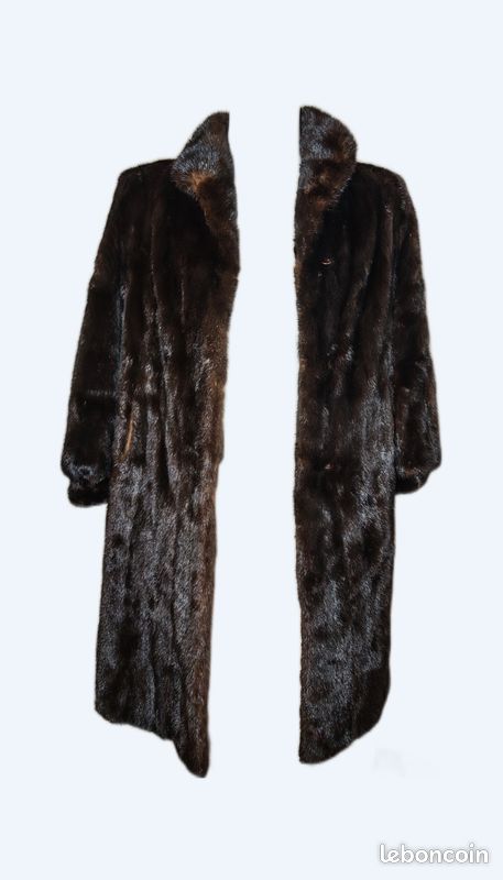 Manteau Fourrure Vison Saga Mink - Brun - Taille 40-44 - Occasion Très Bon état - Chris Design