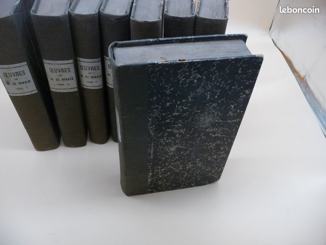 Lot de 8 livres " Mr de Bonald" (vieux livres) (image 2)