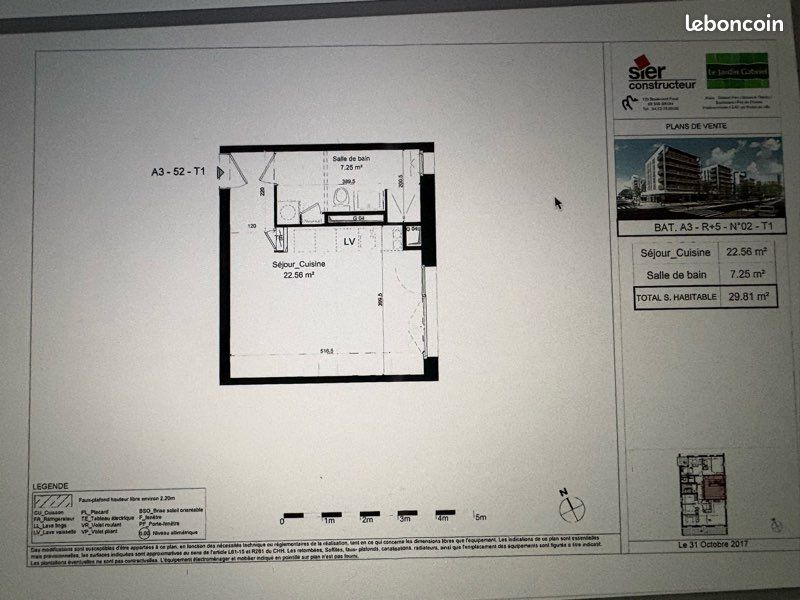 Appartement 1 pièce 30 m² · à Vaulx-en-Velin · 30 m² · 622 €