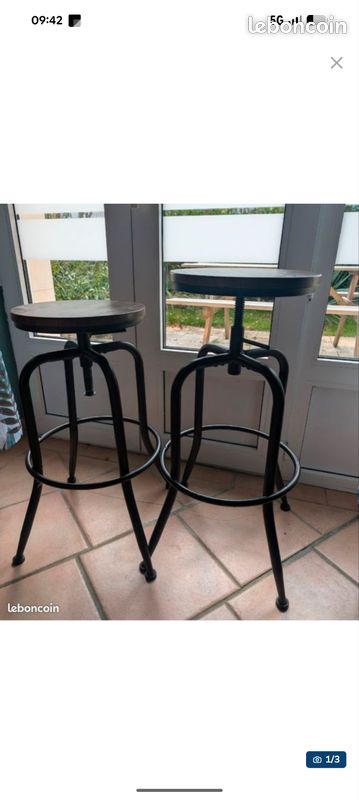 Tabouret industriel bar (image 1)