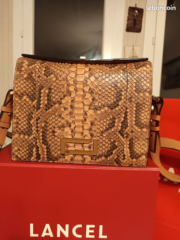 Sac Pia Lancel cuir Python Accessoires Bagagerie