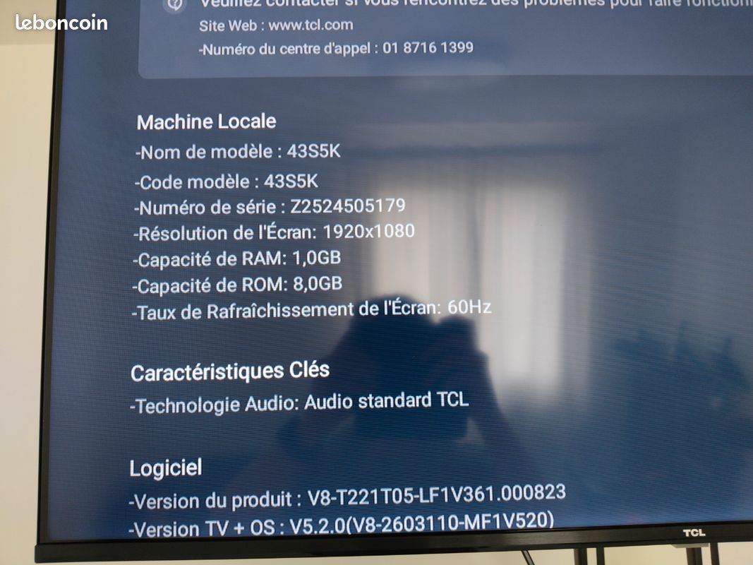 Televiseur TCL 43 pouces (image 2)
