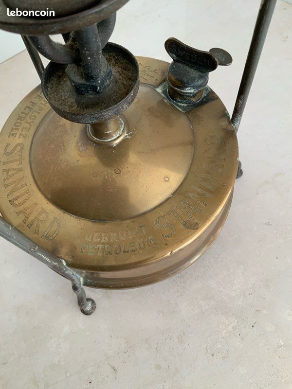 Ancien Réchaud De Camping Clamfor – Laiton – Vintage – Pièce De Collection