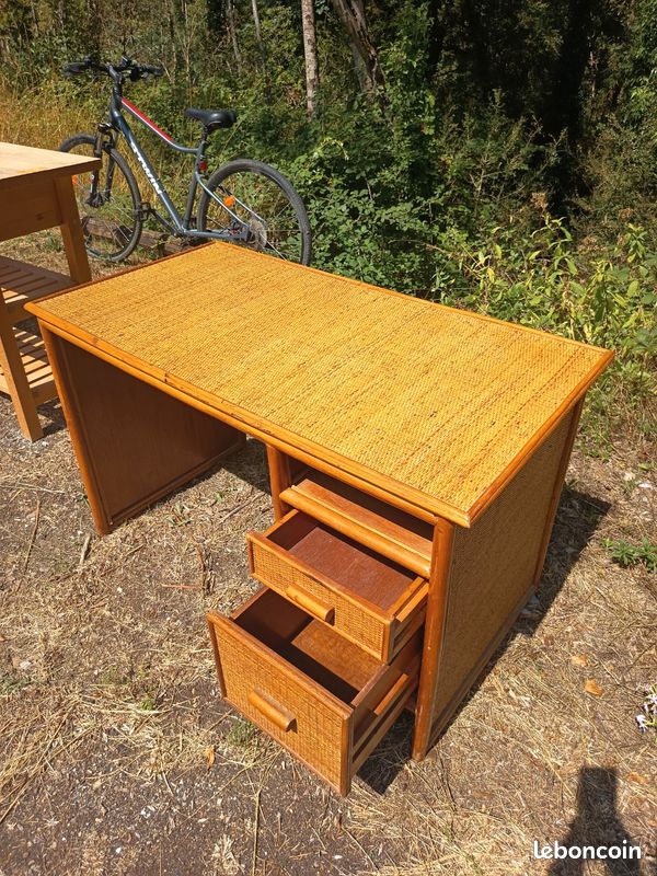 Bureau rotin (image 3)