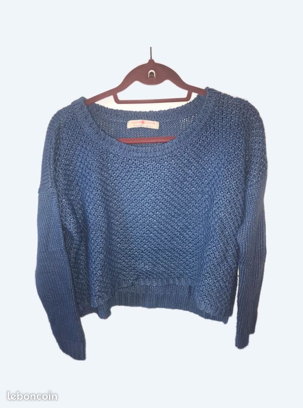 Pull court bleu Vêtements