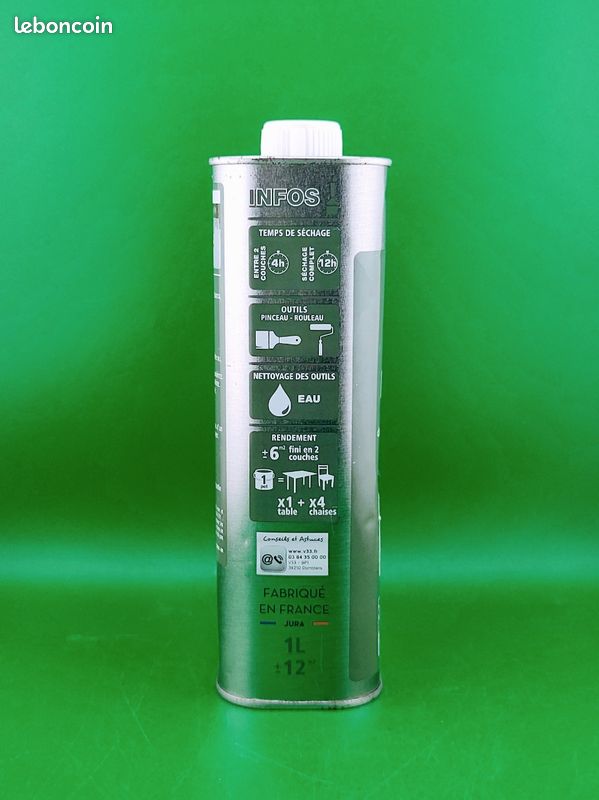 Huile V33 Haute Protection pour mobiliers de jardin, Couleur GRIS CENDRÉ MAT-OPAQUE 1L (image 10)