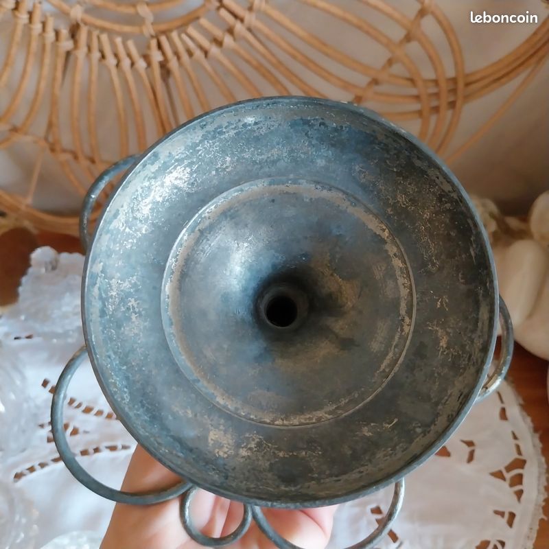 Ancien plat serviteur vintage style Vallauris - Années 70