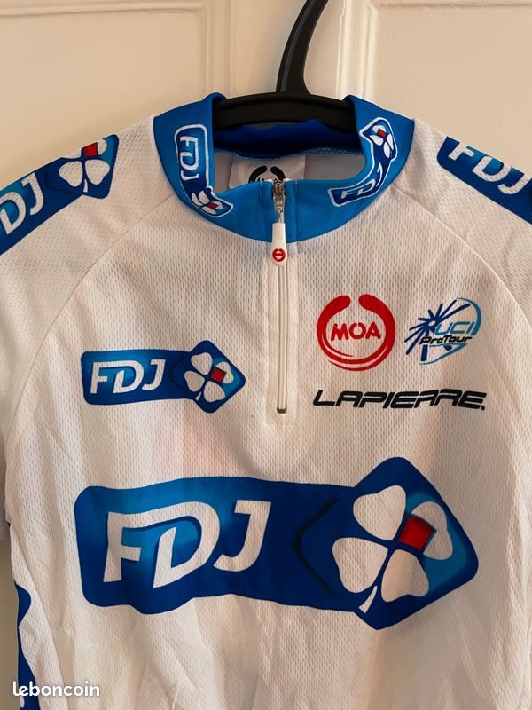 Maillot Cycliste UCI France FDJ, Taille L - Très Bon état