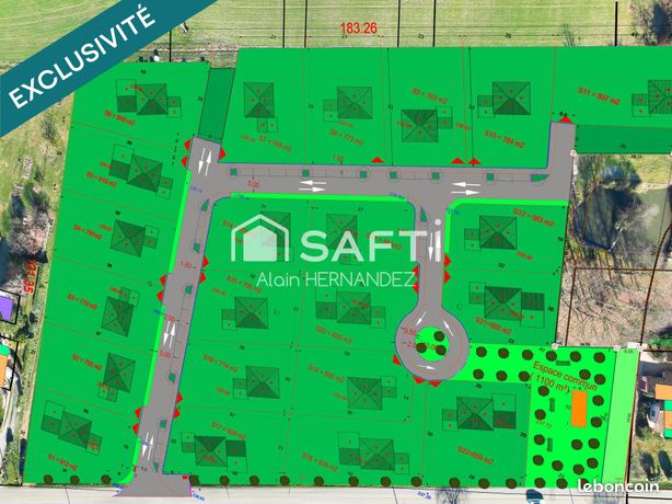 Terrain 837 m² CAZERES