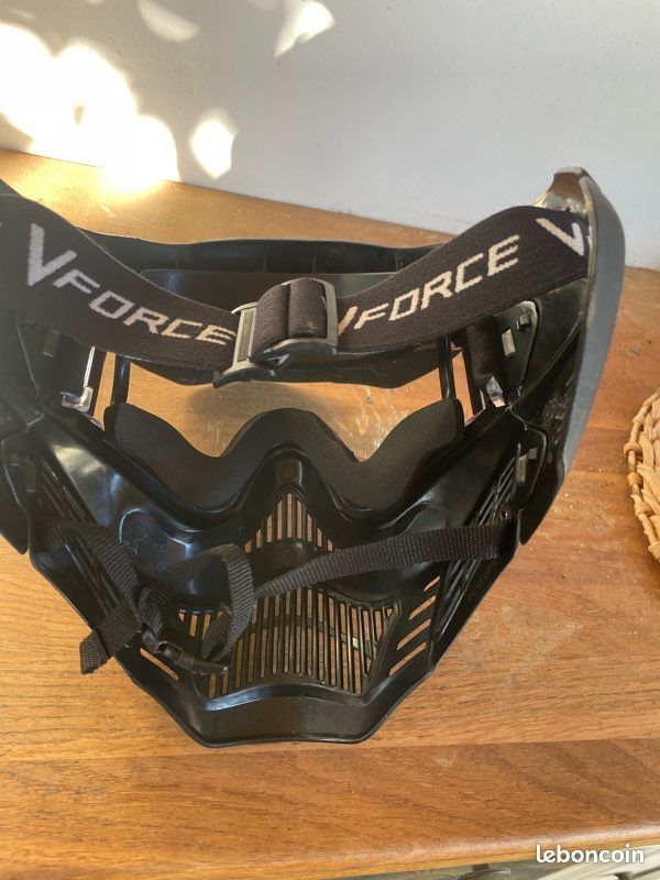 Masque De Paintball VForce Noir Et Vert, Taille Large, Protection Adulte, Occasion Canada