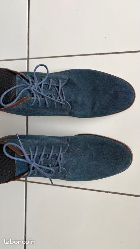 Chaussures Bocage bleu en nubuck taille 44 (image 2)