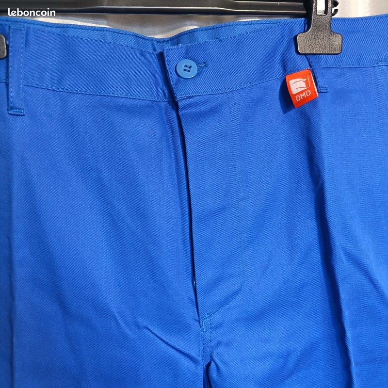 Pantalon De Travail Vintage 1960's - Bleu Délavé - Taille 42 - 100% Coton