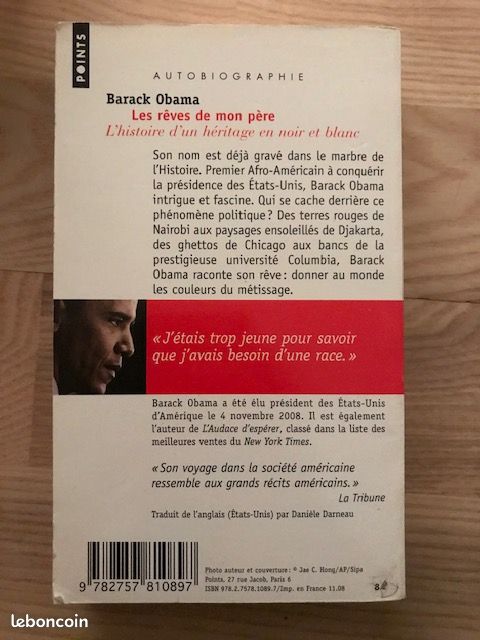 Livre Barack Obama - les rêves de mon père - collection Points (image 2)