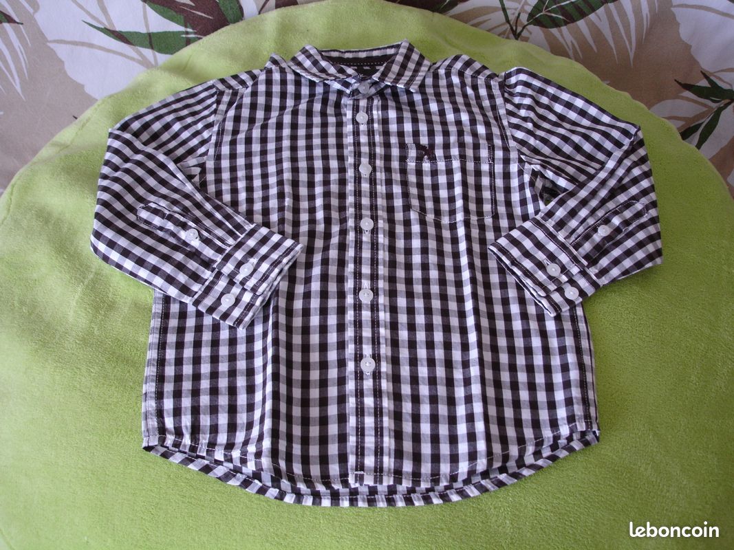 Chemise garçon carreaux CFK 3 ans Neuve (image 1)