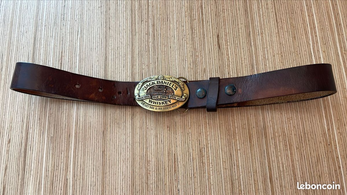 Lot De 7 Boucles De Ceinture Vintage Années 80-90 - Jack Daniel's, Honda, Harley... - Très Bon état