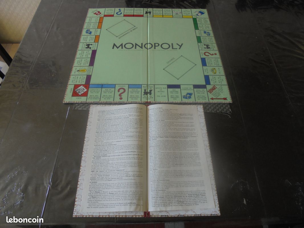 Ancien Monopoly Francs - Motif Écossais - Jeu De Société Vintage