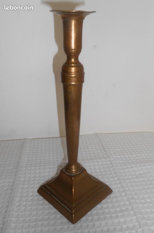 Lot de 2 bougeoirs anciens LAITON (image 3)
