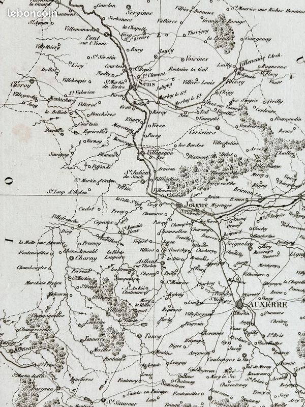 Carte Ancienne Du Département De LYONNE - Gravure Originale Sur Acier De 1866, Numérotée - Décoration Vintage