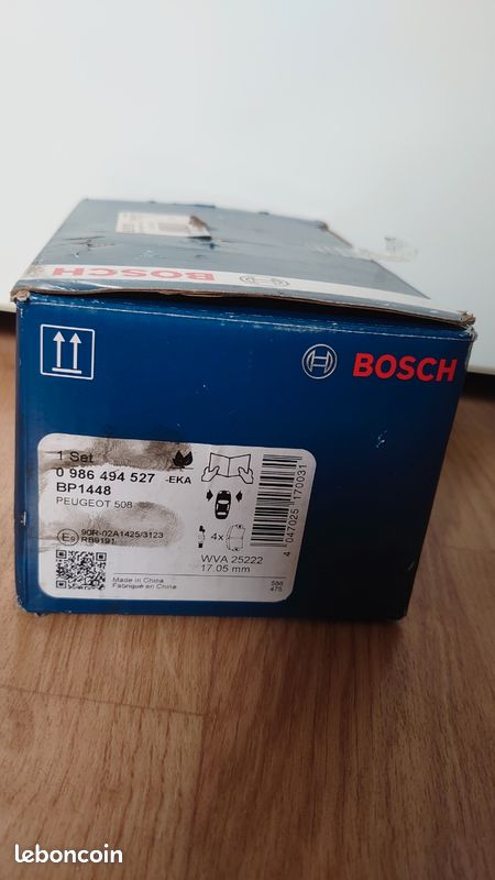 Plaquettes de frein Bosch Peugeot 508 (image 2)
