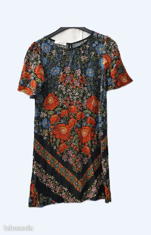 Robe d été manches courtes fleurie t 40/42 (image 1)