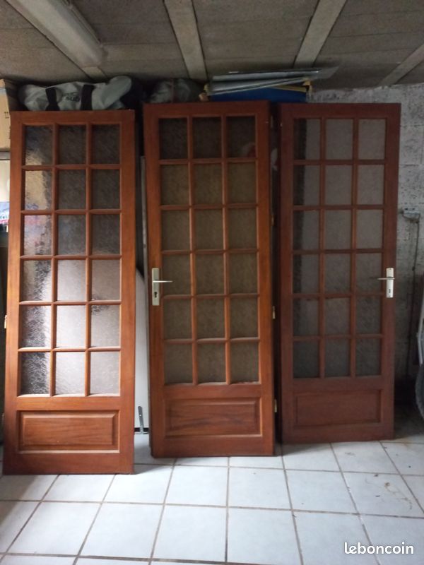 Porte en chêne porte double de salon +porte de cuisine (image 1)